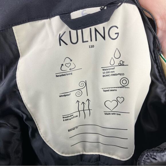 NWT KULING Whistler Ski Pants Always Black 110 5/6 Years - Picture 4 of 5